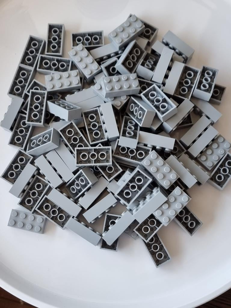 100 nieuwe lego stenen 2x4 licht grijs / lbg 3001, Ophalen of Verzenden, Nieuw, Losse stenen, Lego