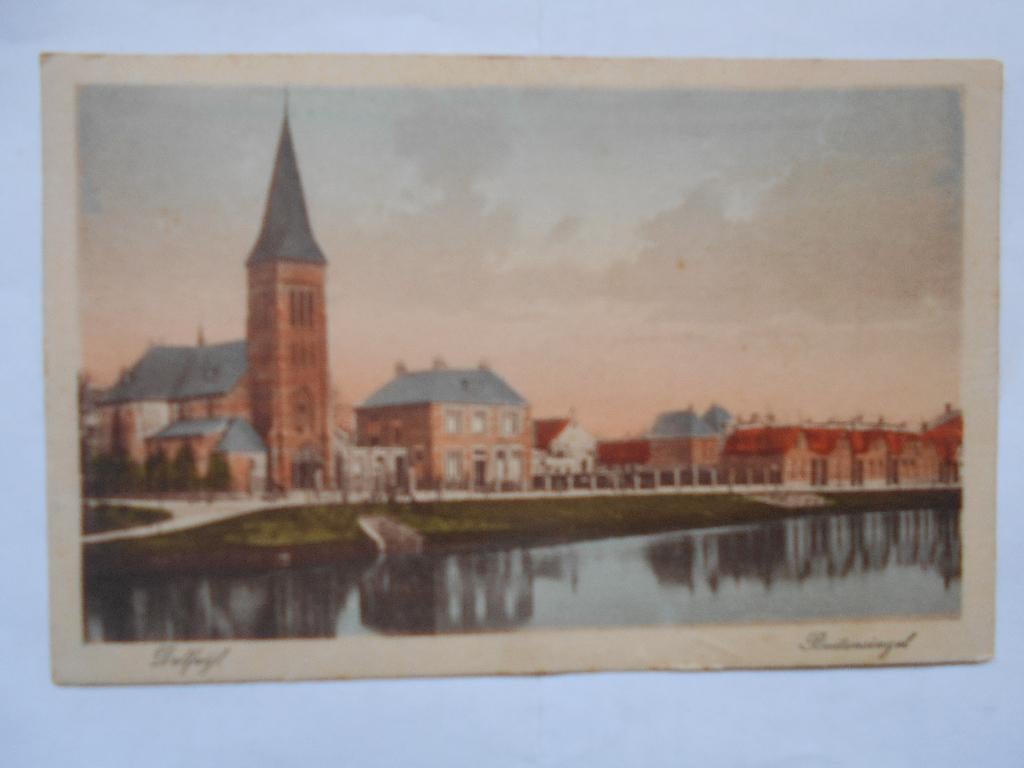 Delfzijl Buitensingel Delfzijl Buitensingel kaart uit 1925, Ophalen of Verzenden, 1920 tot 1940, Gelopen, Groningen