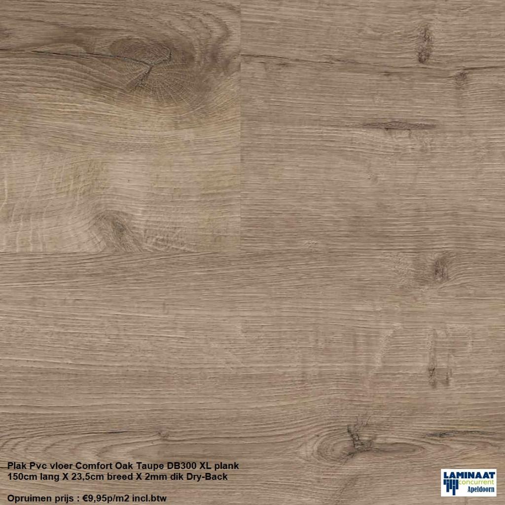 Pvc XL Comfort Oak Taupe Opruim prijs : €9,95p/m2, Nieuw, Ophalen of Verzenden, Plak Pvc vloer Dry-Back, Laminaat