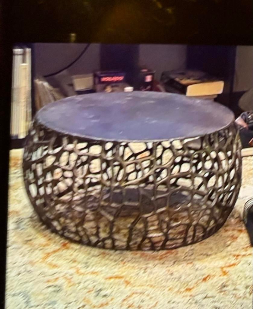Salontafel metaal, Huis en Inrichting, Tafels | Salontafels, 50 tot 100 cm, Rond, Nieuw, Ophalen of Verzenden