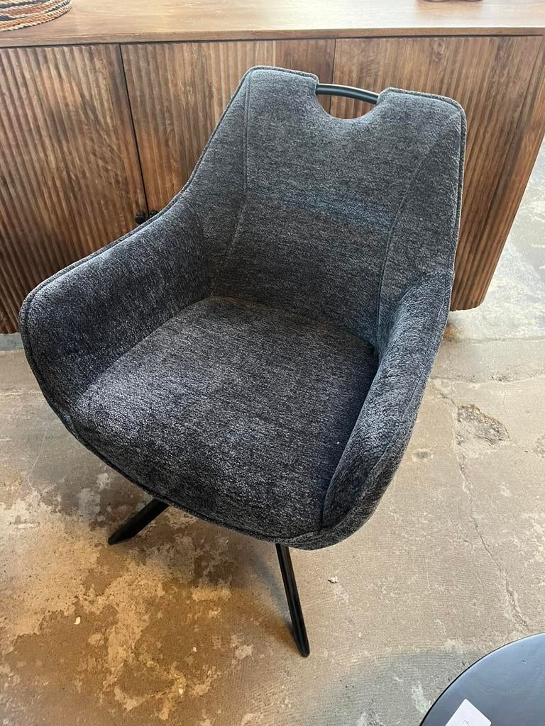 Magazijn leegverkoop draai-eetstoelen Odin stof antraciet, Huis en Inrichting, Stoelen, Nieuw, Vijf, Zes of meer stoelen, Stof