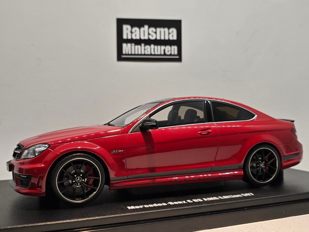 Mercedes-Benz C63 Coupe AMG Edition 507 - Red 1:18 GT Spirit, Auto, Nieuw, Ophalen of Verzenden, GT-SPIRIT