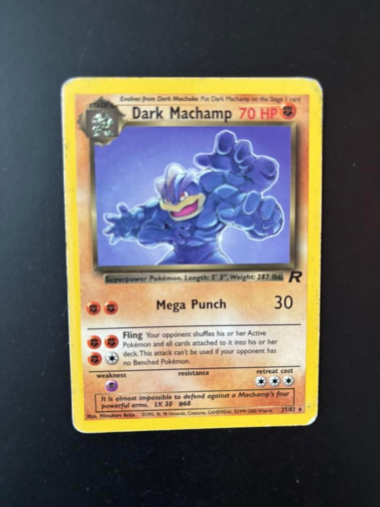 Dark Machamp 27/82 Rare Non-Holo - Team Rocket, Ophalen of Verzenden