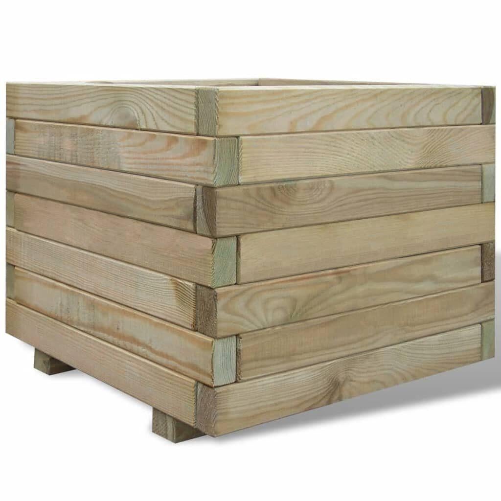 Plantenbak Vierkant 50X50X40 Cm Hout, Verzenden, Minder dan 60 cm, Vierkant, Nieuw