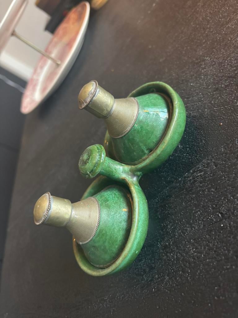 Antieke mini Tajine Marrokaans antiek saushouder kruiden, Ophalen of Verzenden