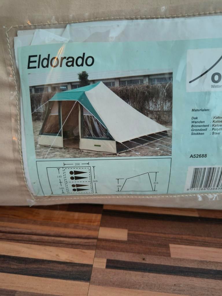 Obelink Katoenen Tent - Eldorado, Caravans en Kamperen, Tenten, Ophalen, Gebruikt, Tot en met 4