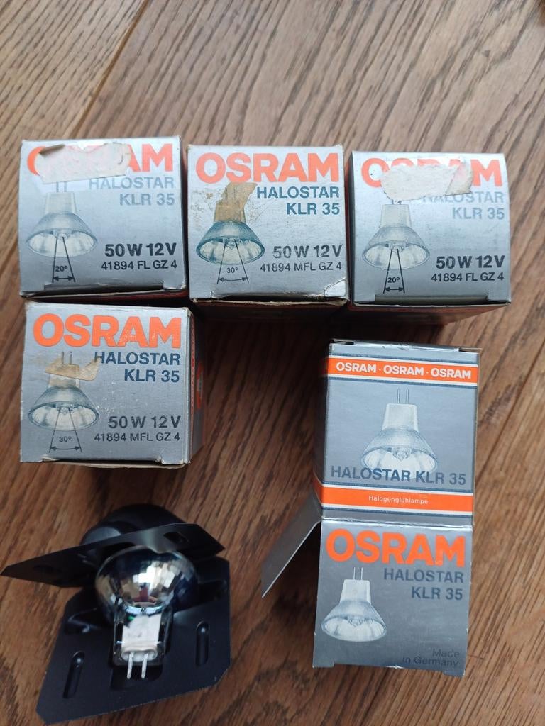 6x Osram halostar KLR 35mm.  41894, 30 tot 60 watt, Halogeen (gloei)lamp, Nieuw, Bipin of Steekvoet