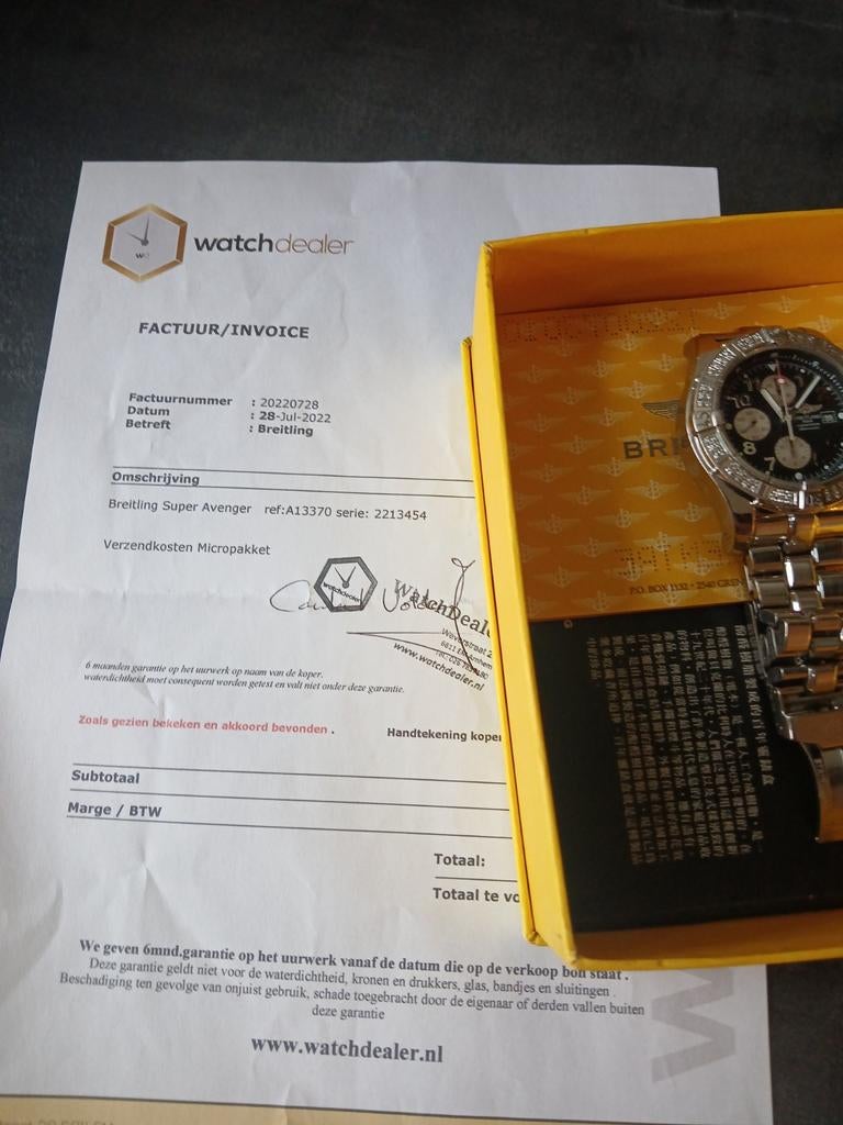 Heren breitling super avenger, Ophalen of Verzenden, Zo goed als nieuw, Breitling