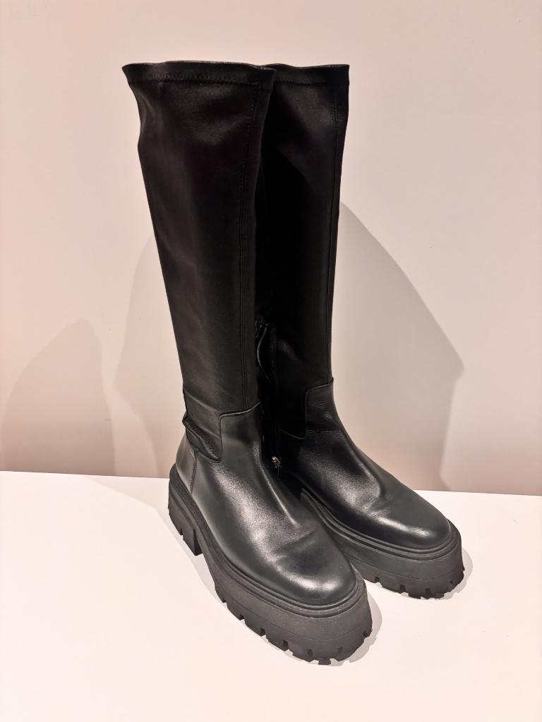 Zara stoere chunky knielaarzen mt.37, Hoge laarzen, Ophalen of Verzenden, Zo goed als nieuw, Zara