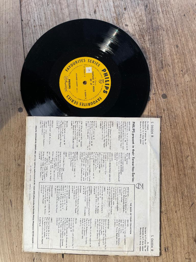 Oude Philips grammofoonplaat, Cd's en Dvd's, Vinyl | Klassiek, Ophalen, Gebruikt, 10 inch, Overige typen