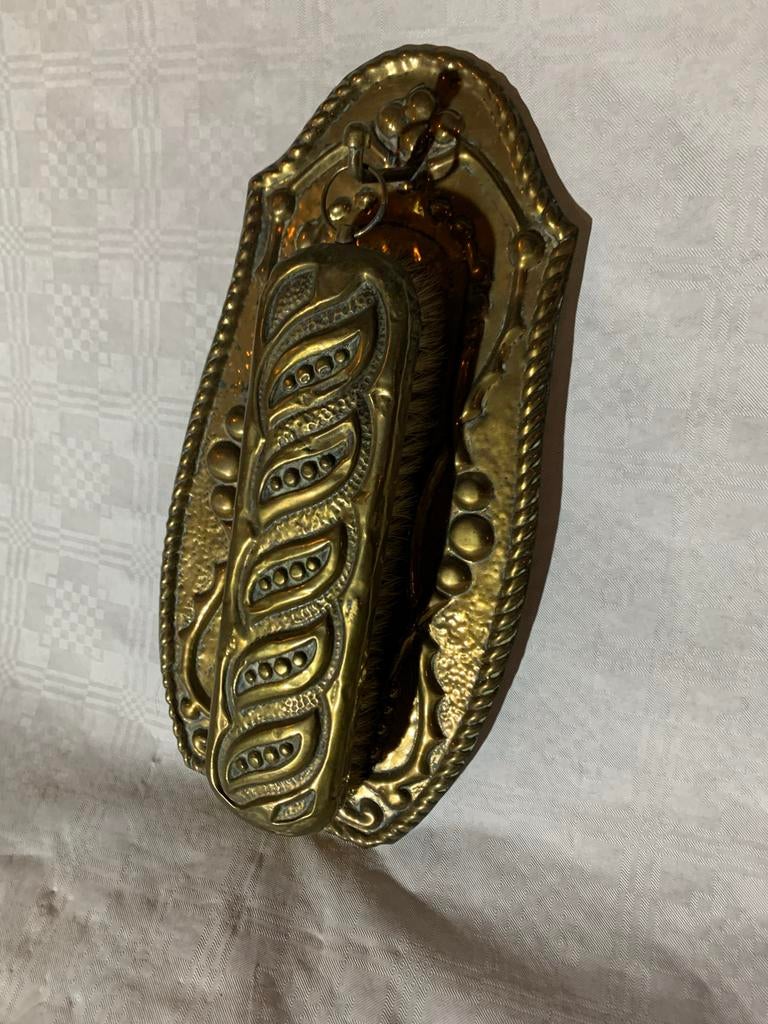 Vintage Koperen Kledingborstel met Houder, Ophalen of Verzenden, Koper