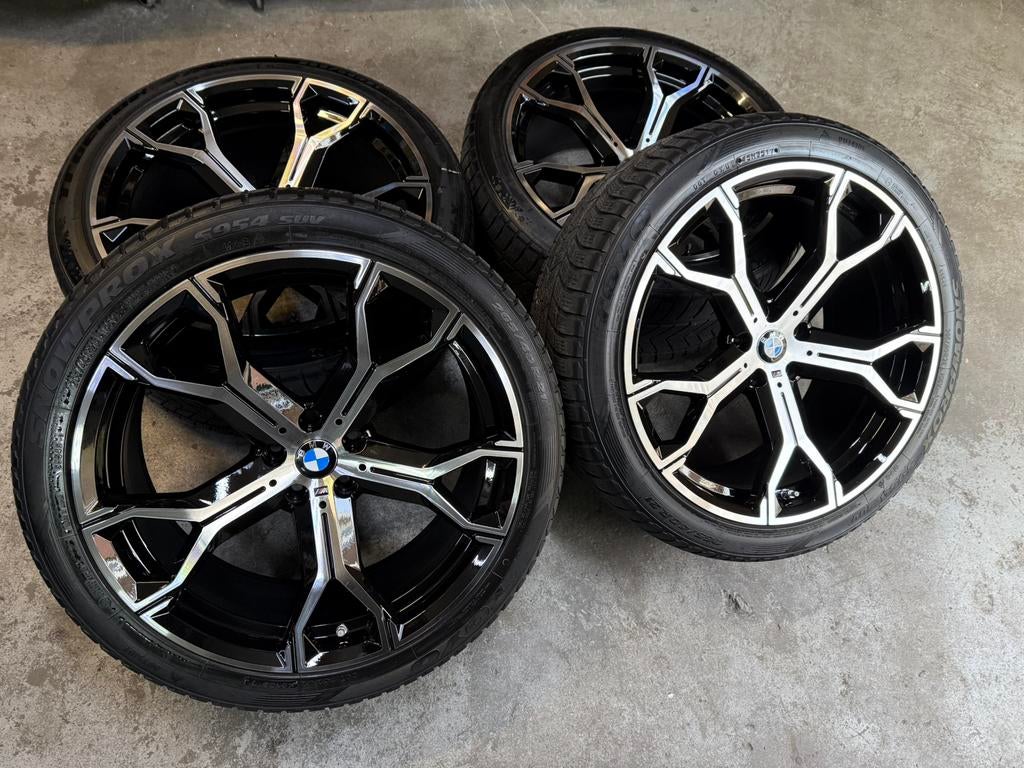 ✅ 21 inch Bmw X5 G05 Style 741M velgen 5x112, Gebruikt, 265 mm, Banden en Velgen, Personenwagen