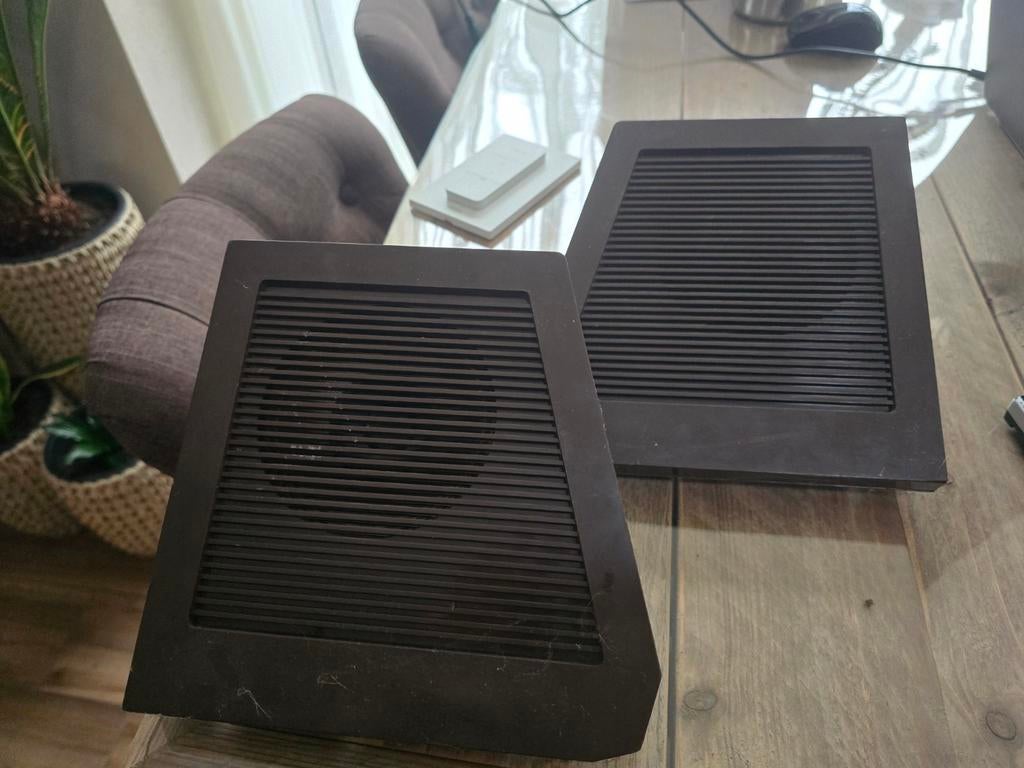 Oude Philips Radio Speakers - Vintage Geluid, Ophalen, Gebruikt, Front, Rear of Stereo speakers, Philips