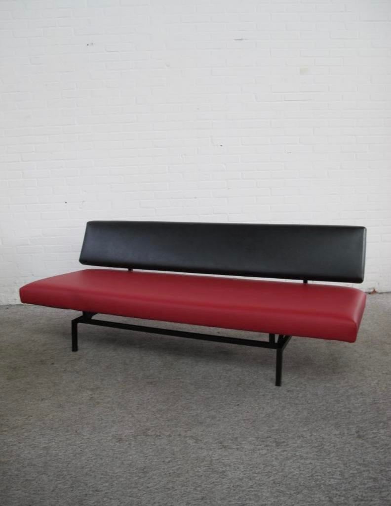 Vintage Martin Visser Spectrum BR03 slaapbank uit jaren 60., Huis en Inrichting, Banken | Bankstellen, Gebruikt, Tweepersoons