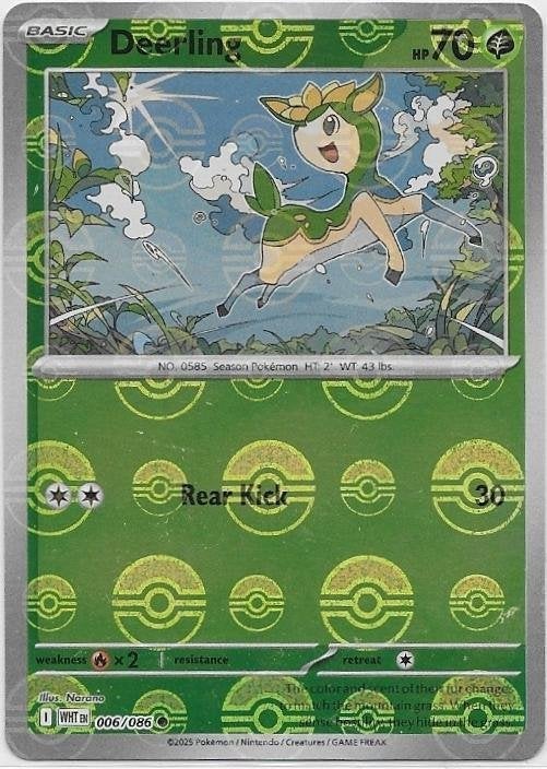 White Flare,  Deerling [pokeball] 6/86, Verzenden, Nieuw, Losse kaart