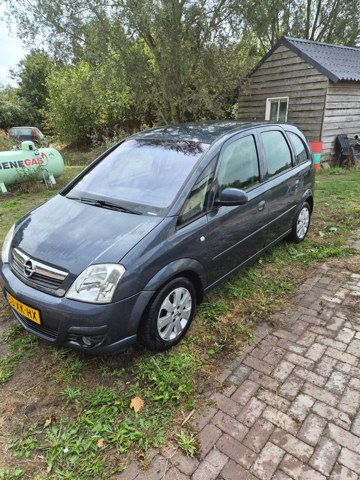 Opel Meriva 1.6 16V 77KW Easytronic 2007 Grijs, Auto's, 4 cilinders, Origineel Nederlands, 1200 kg, Grijs
