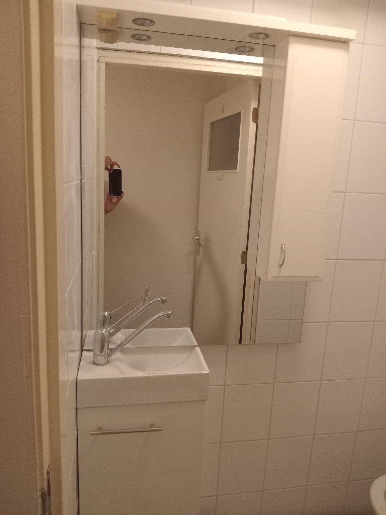 Kleine wastafel met meubel, Ophalen, Gebruikt, 50 tot 100 cm, Minder dan 25 cm