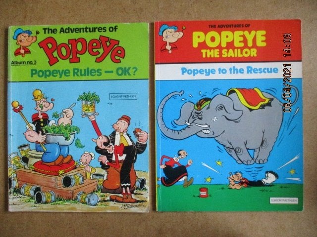 adv0765 popeye album engels, Eén stripboek, Ophalen, Gelezen