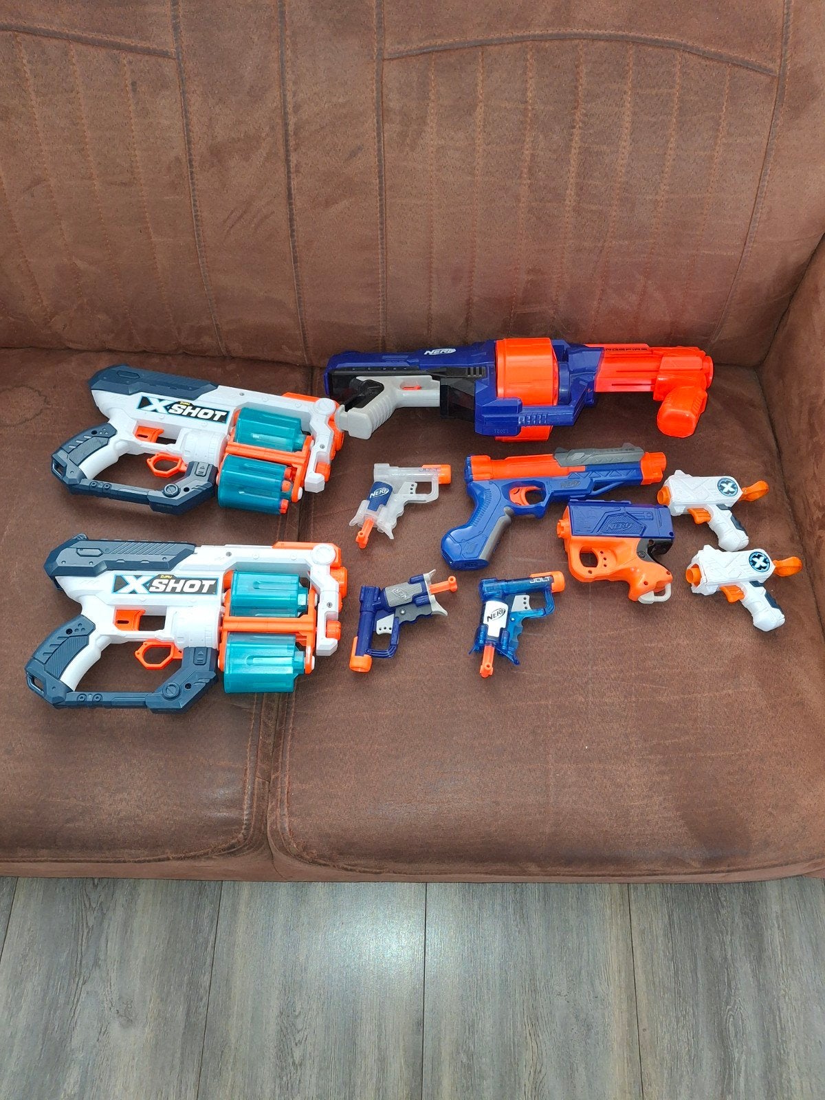 Grote collectie Nerf en X-Shot blasters voor bijna gratis, Ophalen, Zo goed als nieuw, Jongen of Meisje