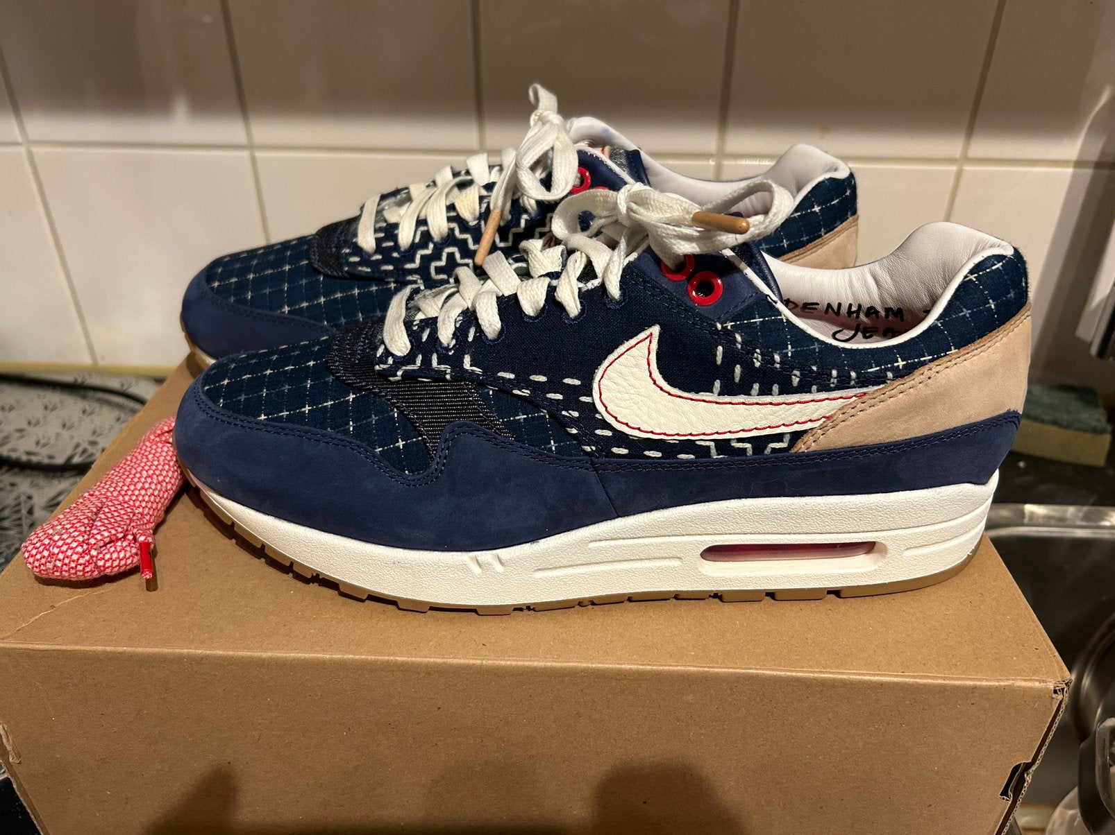 Air Max 1 Denham maat 43, Nike air max, Blauw, Ophalen of Verzenden, Sneakers of Gympen