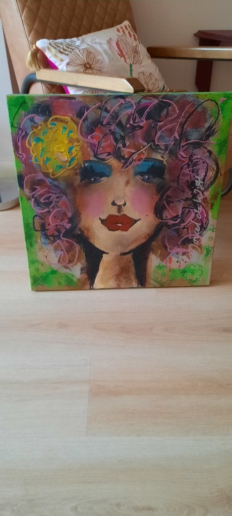 Gesigneerd, zeer kleurrijk schilderij van Marcel de With!, Ophalen, Acrylverf, Overig onderwerp, Gesigneerd
