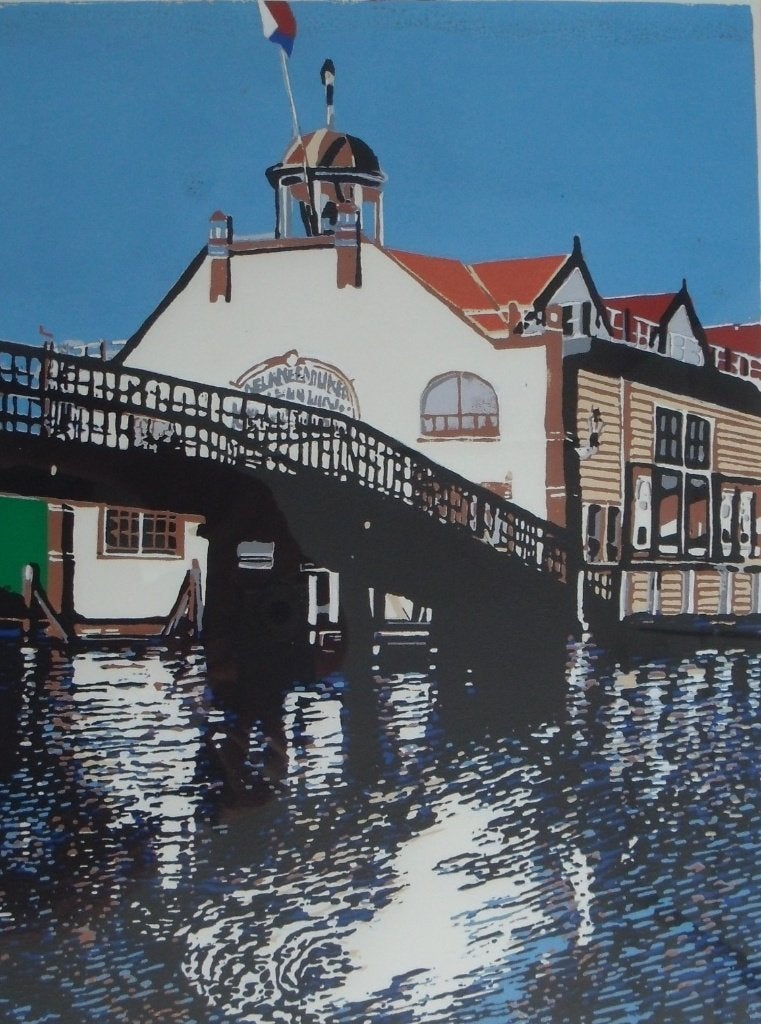 Cees Timmer -  Museum Broekerveiling - nr. 3/ 6 - linodruk, Antiek en Kunst, Ophalen of Verzenden