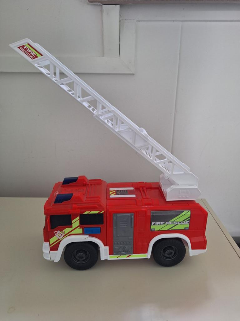 Brandweerauto met licht en geluid - 29 cm, Ophalen of Verzenden