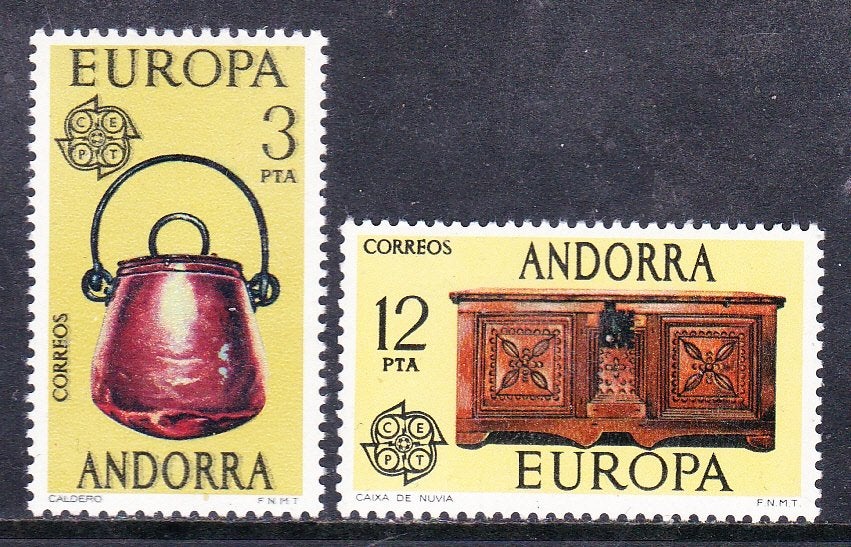 Spaans Andorra 1976 pf mi 101 - 102 europa cept, Ophalen of Verzenden, Overige landen, Postfris