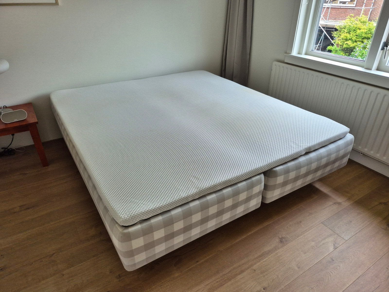 Hästens Superia boxspring met topper 180x210, Huis en Inrichting, Ophalen, Gebruikt, Meerkleurig, 210 cm