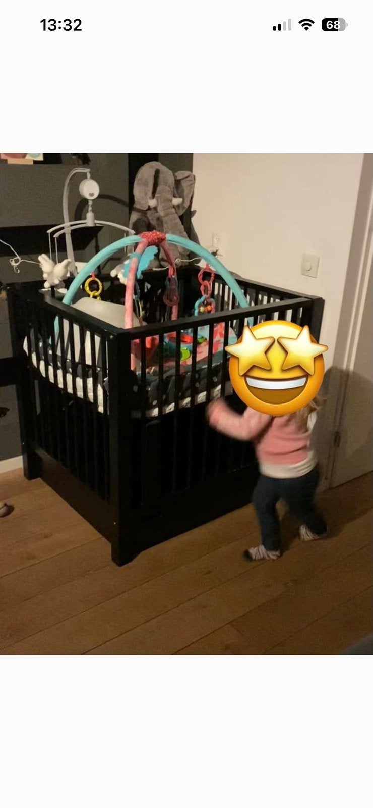 Ledikant, Kinderen en Baby's, Boxen, Ophalen, Gebruikt, Vierkant, In hoogte verstelbaar