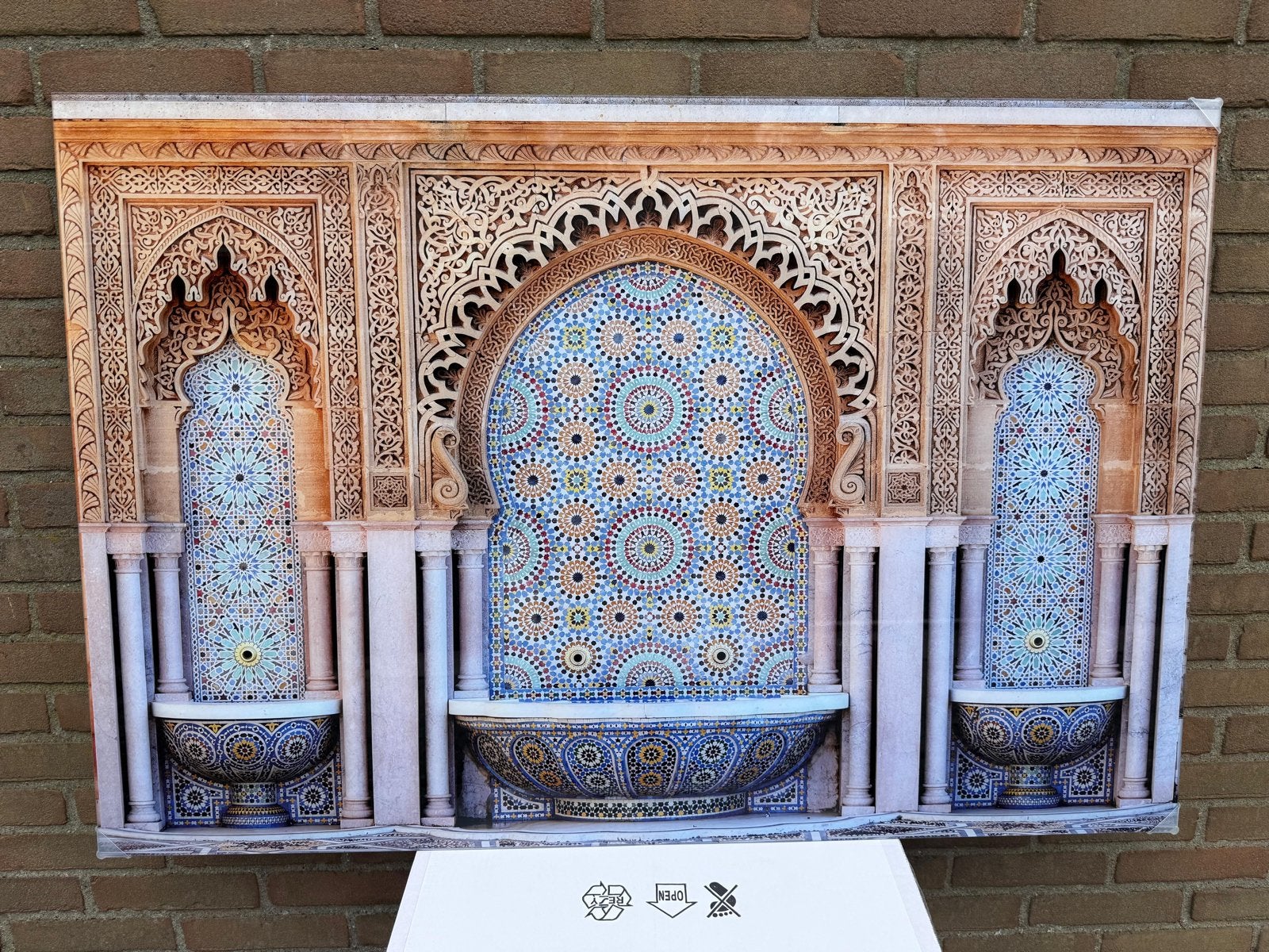 4x Wanddecoratie Marokkaanse Mozaïek Fontein Nieuw in Doos, Oosters, 120 cm, Meerkleurig, Nieuw
