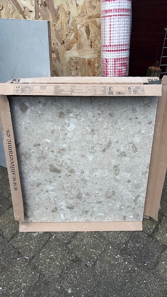 Ceramische tegels terrazzo 4,5m2, Ophalen, 60 cm of meer, Nieuw, Minder dan 5 m²