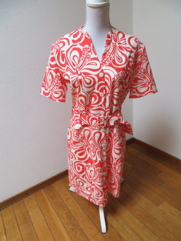 X31 TARA JARMON nieuwe exclusieve jurk oranje 42 = 38 NL, Kleding | Dames, Maat 38/40 (M), Tara Jarmon, Nieuw, Oranje