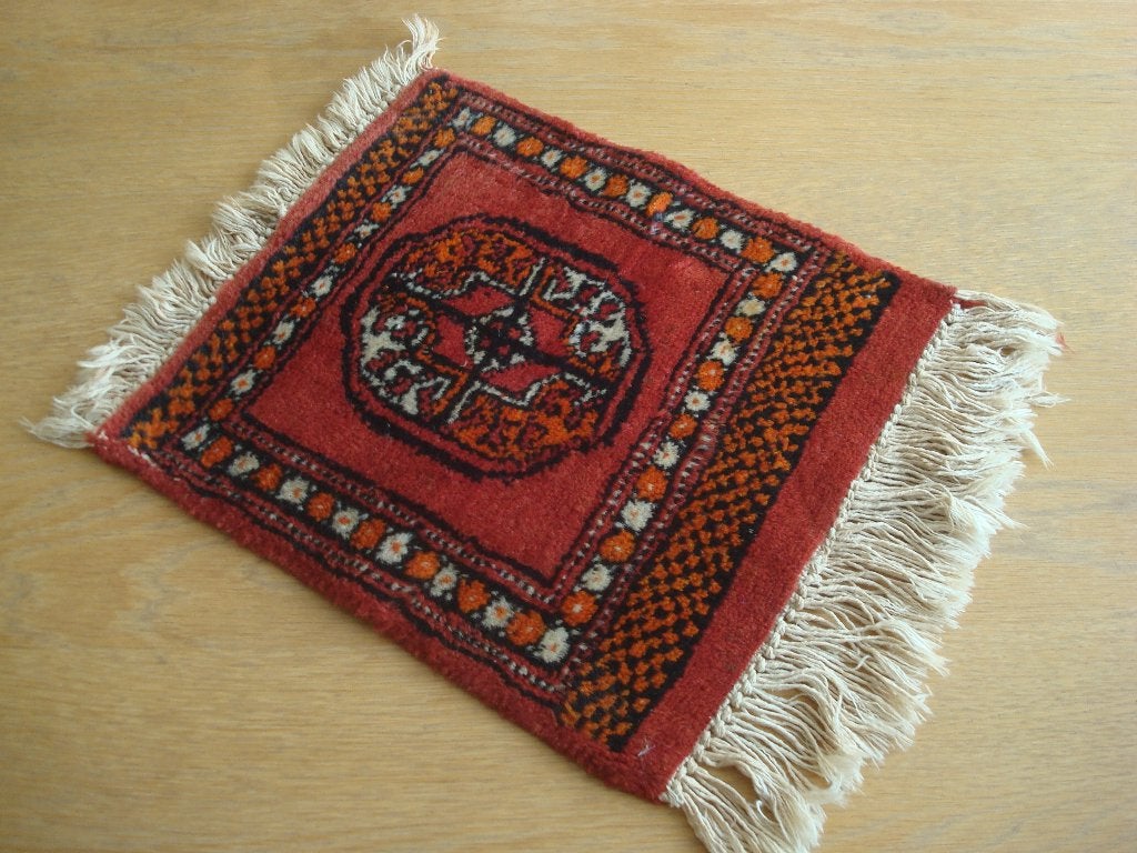 Handgeknoopt kleedje met franje Perzisch, Minder dan 50 cm, 50 tot 100 cm, Ophalen of Verzenden, Zo goed als nieuw