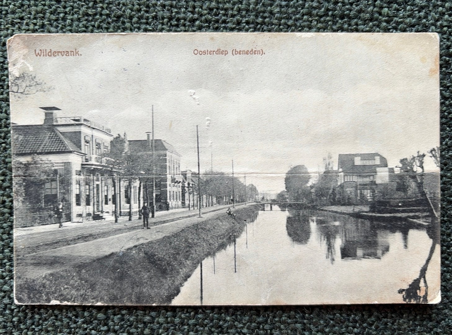 Ansichtkaart Wildervank Oosterdiep beneden, Ophalen of Verzenden, 1920 tot 1940, Gelopen, Groningen