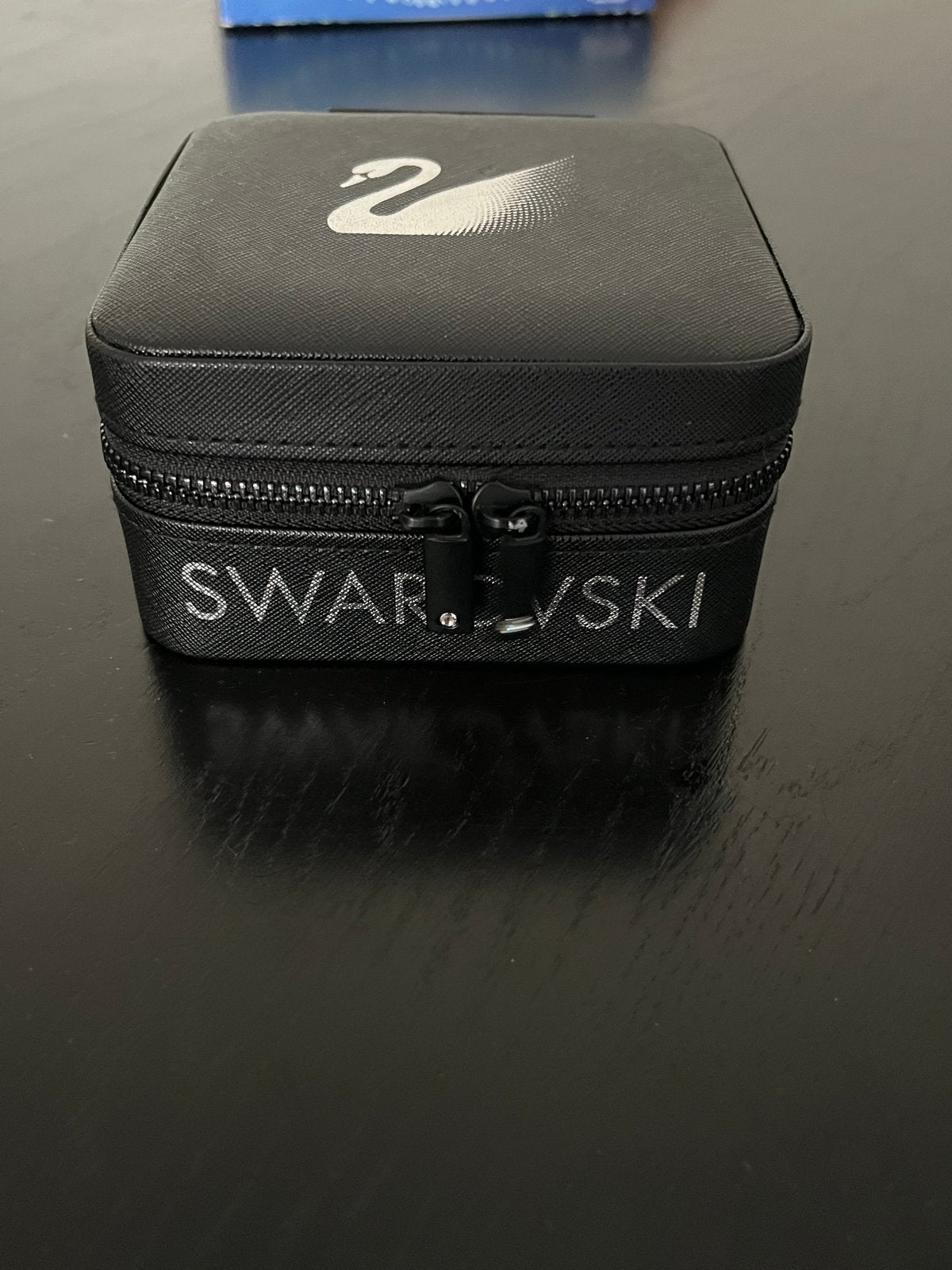Swarovski sieradendoosje - Zwart met spiegel en vakjes, Ophalen of Verzenden, Zo goed als nieuw, Huisaccessoire