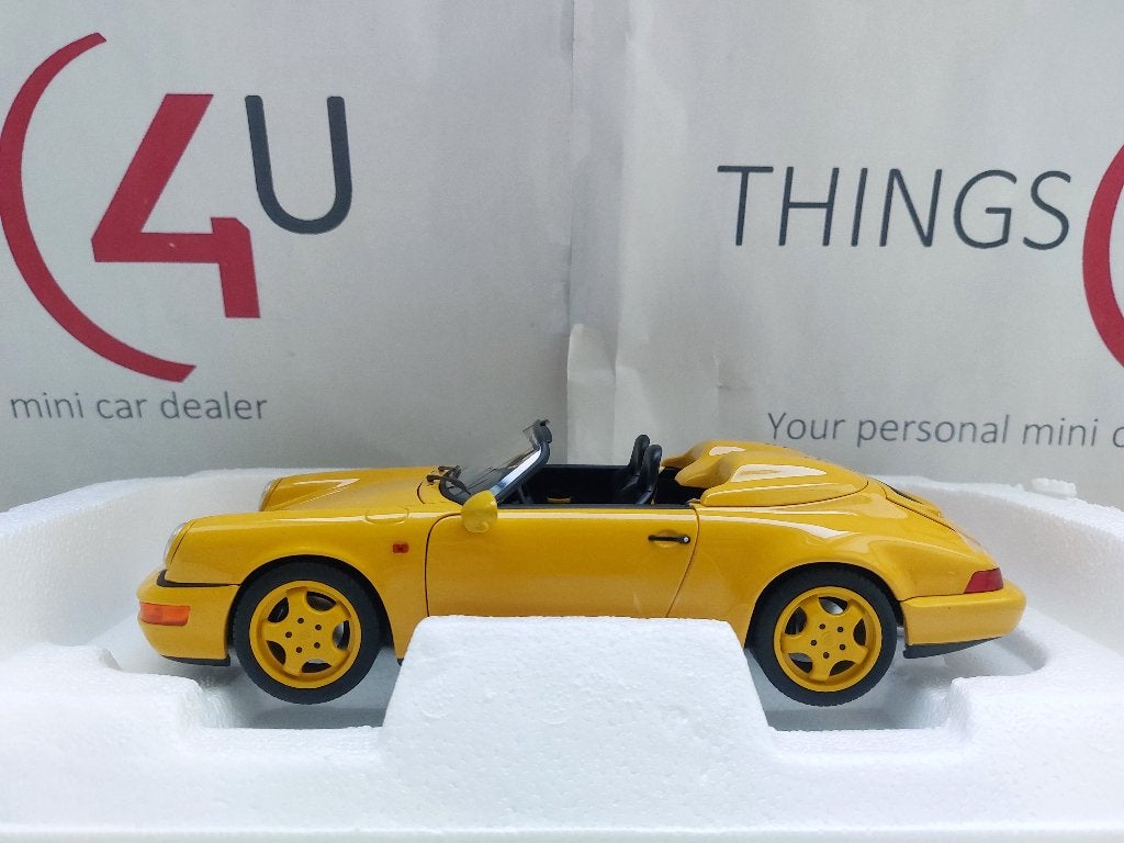Norev 1:18 Porsche 911 Speedster 1993 geel nieuw in doos, Hobby en Vrije tijd, Modelauto's | 1:18, Ophalen of Verzenden, Nieuw