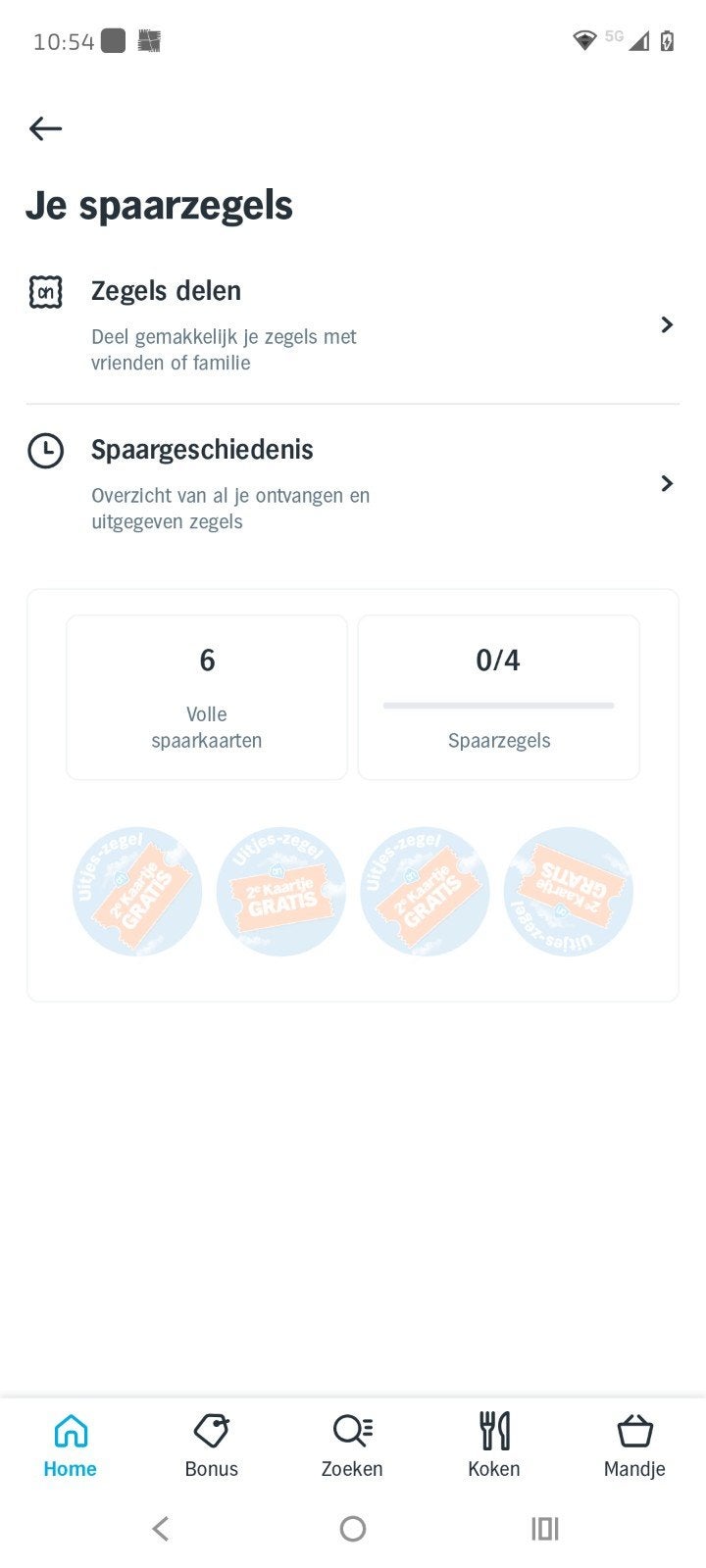 Ah Uitjes Zegels 6 kaarten, Verzamelen, Albert Heijn, Ophalen of Verzenden