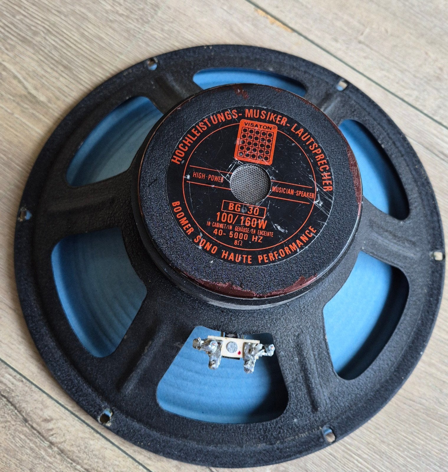 Visaton BG30 Boomer Speaker 100/160W 8 Ohm, Ophalen of Verzenden, Gebruikt