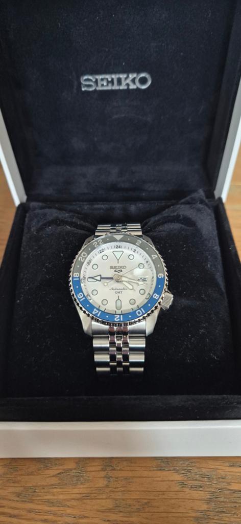 Seiko 5 GMT ssk033k1 Nieuwstaat!, Sieraden, Tassen en Uiterlijk, Horloges | Heren, Ophalen, Zo goed als nieuw, Staal, Seiko