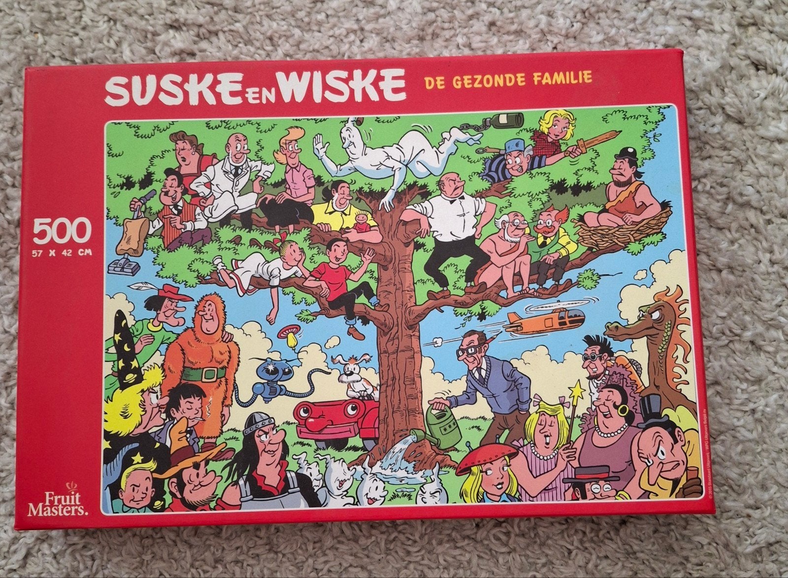 Suske en Wiske puzzel - De Gezonde Familie (500 stukjes), Hobby en Vrije tijd, Denksport en Puzzels, Ophalen of Verzenden, 500 t/m 1500 stukjes