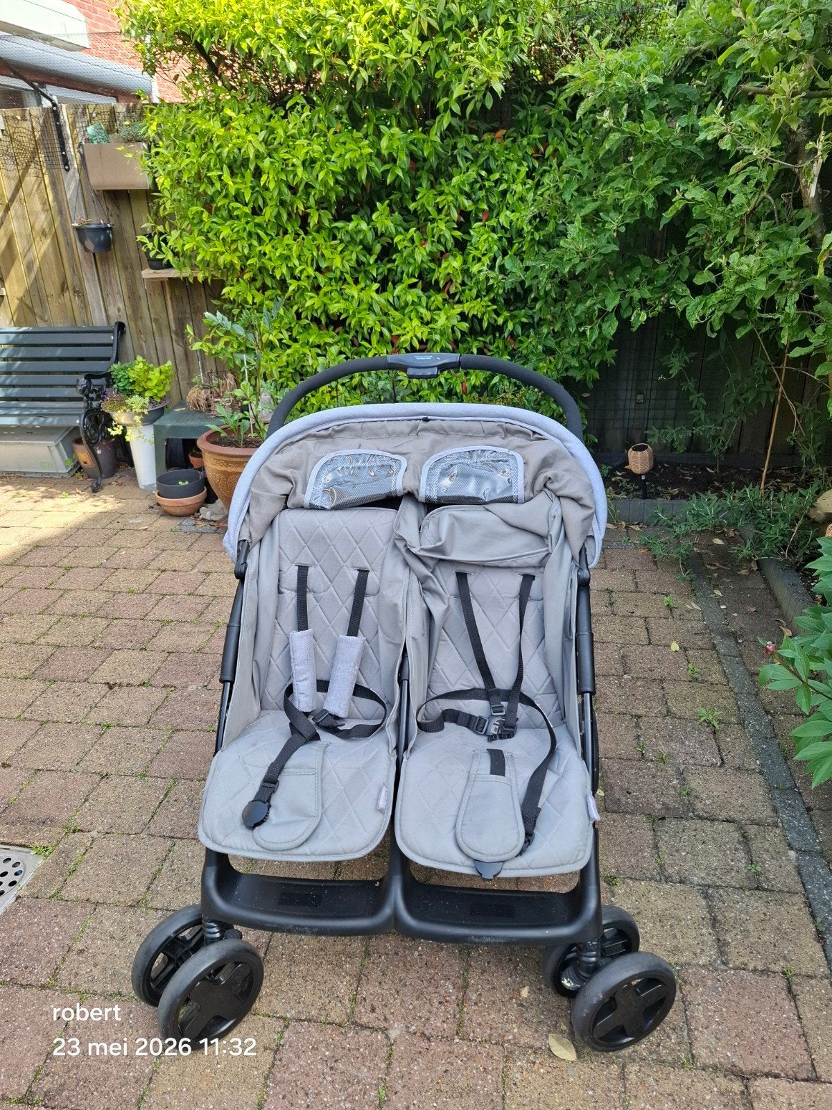 Duo buggy, Kinderen en Baby's, Kinderwagens en Combinaties, Ophalen, Gebruikt, Overige merken