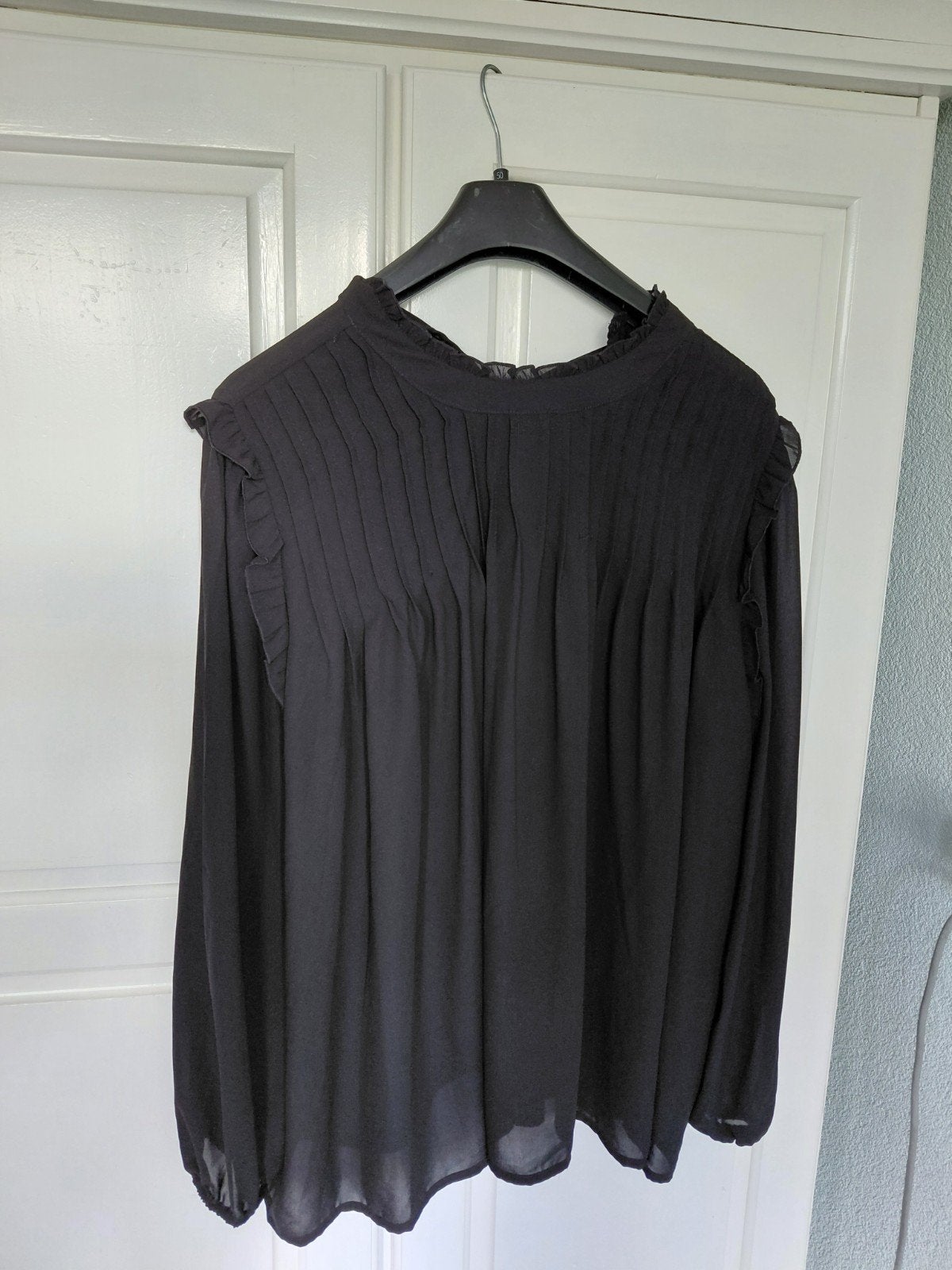 Norah Zwarte Blouse Maat 48, Zwart, Maat 46/48 (XL) of groter, Ophalen of Verzenden, Zo goed als nieuw
