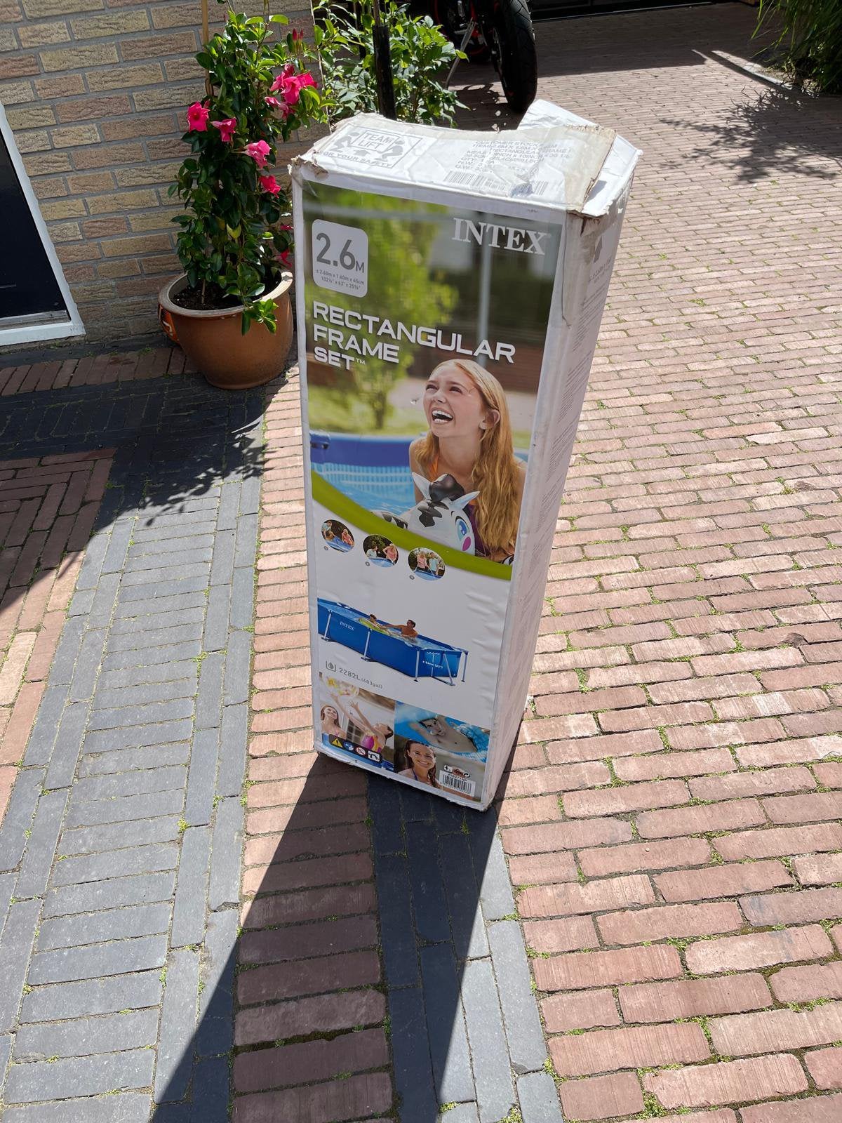 Zwembad 260 160 25 inc warmte mat en filter systeem., Tuin en Terras, Zwembaden, Ophalen, Gebruikt, Minder dan 80 cm, Minder dan 200 cm