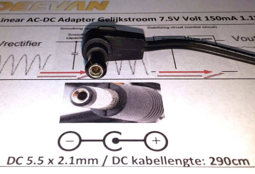DVE DV-7515RUP 7.5V 0.15A Adapter OpenPhone 26 27 Aastra 142, Ophalen of Verzenden, Zo goed als nieuw, Toebehoren