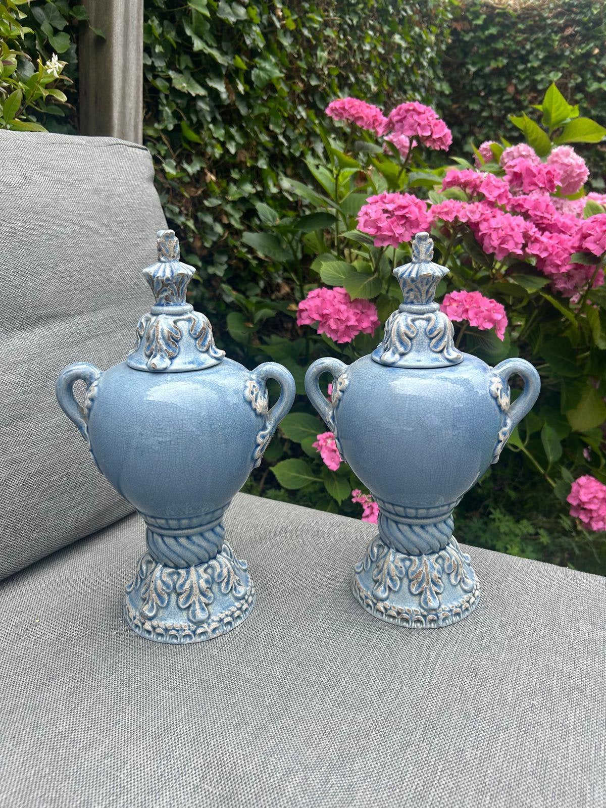 Authentiek spaanse trofee vaas 2x, Ophalen of Verzenden