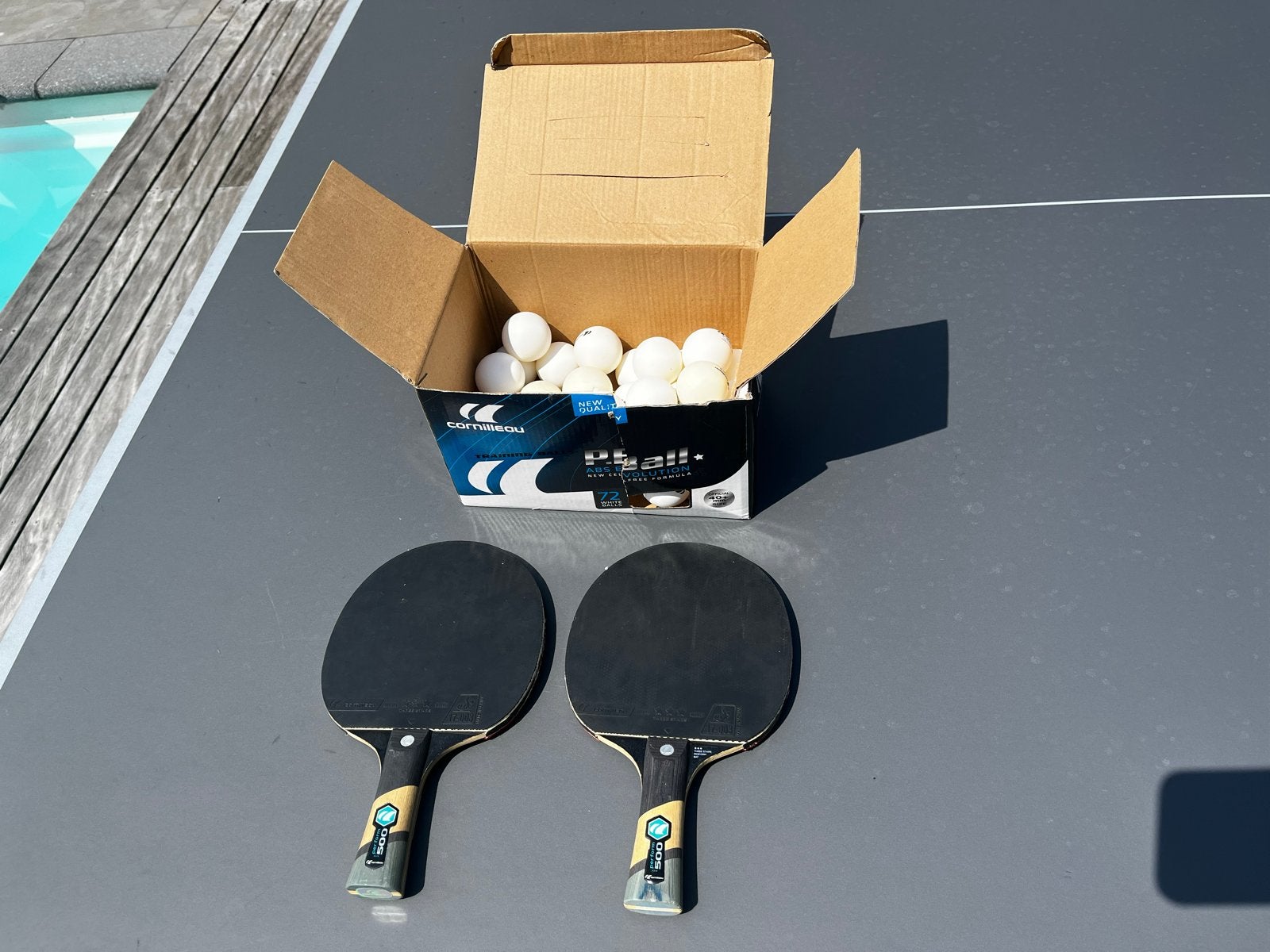 Cornilleau 300S Pingpongtafel met batjes en balletjes, Sport en Fitness, Tafeltennis, Ophalen, Zo goed als nieuw, Tafel Indoor