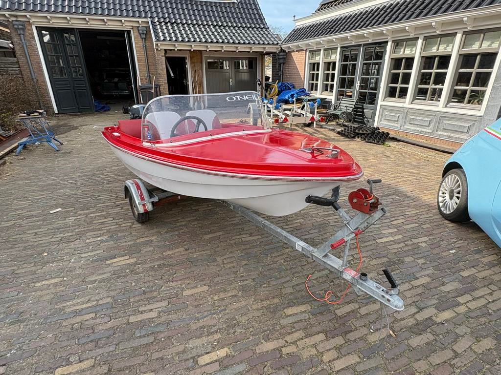 Retro Speedboot 9.9 pk - Perfect voor plezier op het water!, Watersport en Boten, Ophalen, Gebruikt, Minder dan 70 pk, Buitenboordmotor