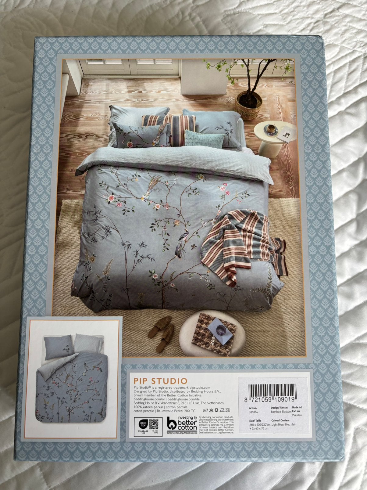 Dekbedovertrek Pip Bamboo Blossom nieuwe collectie!, Blauw, Dekbedovertrek, Tweepersoons, Ophalen of Verzenden