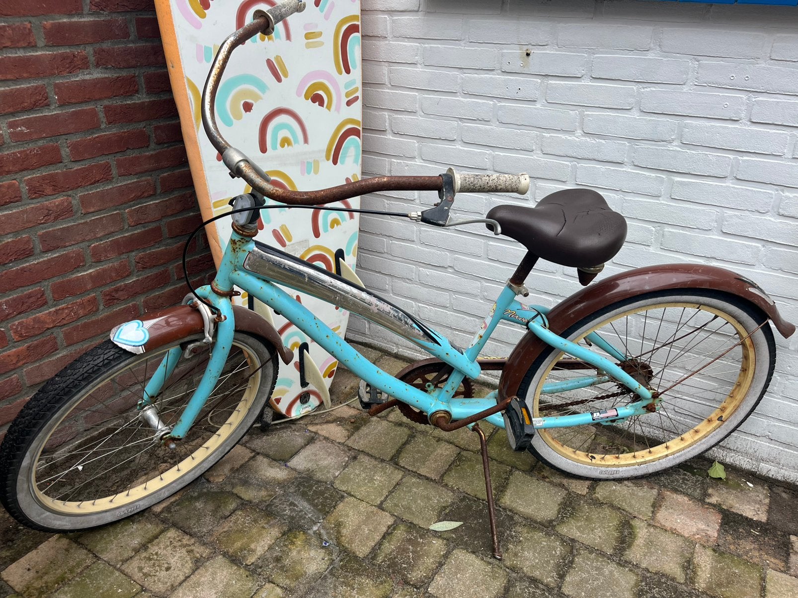 Gratis beachcruiser fiets, Ophalen, Gebruikt, Terugtraprem, 20 inch of meer